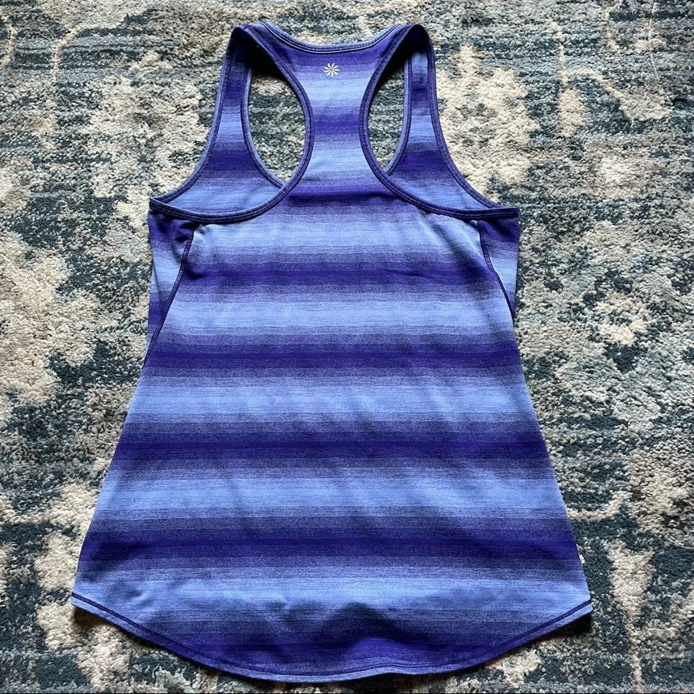 Athleta Chi Ombré blue stripe tank top small - Picture 11 of 11